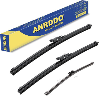 Picture of 3 wipers Replacement for Ford Edge 2015 2016 2017 2018 2019 2020 2021 2022 2023 Original Equipment Windshield Wiper Blades Set 28"+28"+15" (Set of 3) Pinch Tab