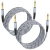 Picture of JOLGOO 1/4 Inch TRS Instrument Cable 15 FT 2-Pack, Quarter inch Audio Cable, 6.35 Balanced Interconnect Line for Electric Guitar, Bass, Keyboard, Mixer, Amplifier, Speaker, Electric Mandolin