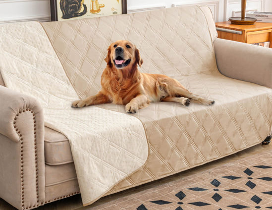Picture of Ameritex Waterproof Dog Bed Cover Pet Blanket with Anti-Slip Back for Furniture Bed Couch Sofa