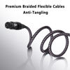 Picture of MIKIZ 50ft XLR Cables Braided 50 ft 2 Pack - Anti-Tangling Premium XLR Patch Cables Male to Female 3 Pin