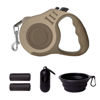 Picture of LIEVUIKEN Retractable Dog Leash Automatic Telescopic Tractor Dog Tape, Pet Tape 10/16 FT Durable and Convenient, with Folding Bowl, Dispenser, Rubbish Bags, Suitable for Small and Medium Dogs