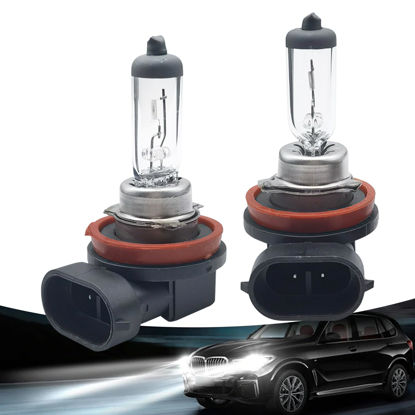 Picture of gunhunt 2 PCS Car H8-35W Halogen Bulb, 12V Quartz Lamp Ultra-bright Beam Low/High Beam Fog Light Replacement, All-in-one Plug and Play Bulb, Universal Lighting for Car (Warm White Light)