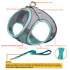 Picture of AIITLE Dog Harness, Summer No-Pull Pet Harness with a Leash, Adjustable Soft Padded Dog Vest, Reflective Outdoor Pet Vest for Extra Small Dogs and House Cats Turquoise XXXS