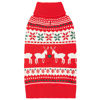 Picture of KYEESE Christmas Dog Sweaters Snowflake Reindeer Dogs Sweater with Leash Hole Ugly Dog Holiday Sweater Cat Sweater Warm Dog Christmas Outfit, XS