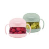 Picture of Ubbi Tweat No Spill Snack Container for Kids, BPA-Free Tritan, Toddler Snack Container, Sage & Pink