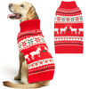 Picture of KYEESE Christmas Dog Sweaters for Medium Dogs, Classic Snowflake Reindeer Holiday Dog Sweater with Leash Hole Ugly Dog Sweater Warm Dog Christmas Outfit, XXXL