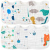Picture of Zainpe 6Pcs Snap Muslin Cotton Baby Bibs Dinosaur Star Bear Bib, Adjustable Burp Cloths with 6 Absorbent & Soft Layers for Infants Newborns Toddlers