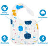 Picture of Zainpe 6Pcs Snap Muslin Cotton Baby Bibs Dinosaur Star Bear Bib, Adjustable Burp Cloths with 6 Absorbent & Soft Layers for Infants Newborns Toddlers