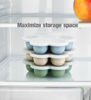 Picture of PandaEar 3 Pack Baby Food Freezer Tray with Lids, Silicone Baby Fruit Food Feeder Teether Tray, Baby Food Storage Container Ice Cube Tray Maker for Homemade Baby Food (Blue/Green/Carnation)
