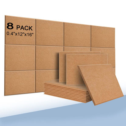Picture of Evenreach 8 Pack Acoustic Panels Soundproof Wall Panels,16X12Inches Sound Absorbing Panels,Decorative Acoustical Wall Panels, Acoustic Treatment for Recording Studio (Color, Brown)