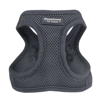 Picture of Downtown Pet Supply Step in Dog Harness for Small Dogs No Pull, Medium, Charcoal - Adjustable Harness with Padded Mesh Fabric and Reflective Trim - Buckle Strap Harness for Dogs