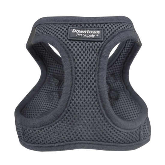 Picture of Downtown Pet Supply Step in Dog Harness for Small Dogs No Pull, Medium, Charcoal - Adjustable Harness with Padded Mesh Fabric and Reflective Trim - Buckle Strap Harness for Dogs
