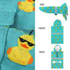 Picture of NACOCO Large Dog Raincoat Adjustable - Pet Rubber Ducks Yellow Water Proof Clothes Lightweight Rain Jacket Poncho Hoodies with Strip Reflective Pink (Lake Green 2XL, Sunglass Duck)