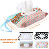 Picture of FEBSNOW 4 Pack Baby Refillable Baby Wet Wipe Dispenser, Reusable Wipes Pouch Container, Lightweight Portable Travel Wipes Holders