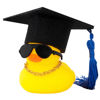 Picture of wonuu Car Dashboard Decor Graduation Hat Rubber Duck, Car Ducks Ornaments with Mini Hat Necklace Sunglasses Scarf (Blue)