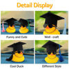 Picture of wonuu Car Dashboard Decor Graduation Hat Rubber Duck, Car Ducks Ornaments with Mini Hat Necklace Sunglasses Scarf (Blue)