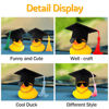 Picture of wonuu Car Dashboard Decor Graduation Hat Rubber Duck, Car Ducks Ornaments with Mini Hat Necklace Sunglasses Scarf (Red)