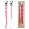 Picture of Pacifier Clips Baby Girls - MORIBOX Paci Clip Soothe Baby Binky Holder for Shower Birthday Gift 2 Pack