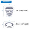 Picture of 2 Pack Collapsible Buckets 10L 2.6 Gallon Cleaning Bucket Mop Bucket Folding Foldable Portable Small Plastic Water Supplies for Outdoor Garden Camping Fishing Car Wash Space Saving