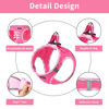 Picture of AMTOR Dog Harness with Leash Set,No Pull Adjustable Reflective Step-in Puppy Harness with Padded Vest for Extra-Small/Small Medium Large Dogs and Cats(Fuchsia,XXS)