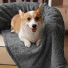 Picture of 1 Pack 3 Calming Blankets Fluffy Premium Fleece Pet Blanket Soft Sherpa Throw for Dog Puppy Cat Grey Medium (30“x20'')