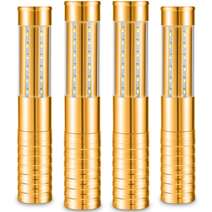 Picture of Upgrade 4 Pcs Bottle Service Lights LED Strobe Baton Bottle Girl Lights Bright Rechargeable Bottle Service Sparklers Champagne Handheld Light for Club Wedding Party Concert Event Outdoor(Gold)