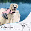 Picture of VIVAGLORY Dog Life Jacket, Dog Life Vest for Swimming & Boating, Sports Style, Sakura Pink, XLarge