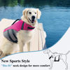 Picture of VIVAGLORY New Sports Style Ripstop Dog Life Jacket with Superior Buoyancy & Rescue Handle Pink XL