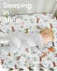 Picture of Pack N Play Sheets Fitted, TotBasic Ultra Soft Mini Crib Sheets Safari, Premium Jersey Knit Pack and Play Sheets Neutral, Stretchy Play Yard Sheets for Pack and Play Mattress, 2 Pack (Rabbit Giraff)