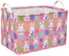 Picture of Essme Rectangular Pink Easter Basket, Easket Basket for Kids with Handles for Easter Decor,Shelf Basket,Toy Organizer,Easter Gift.(Pink Easter)