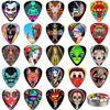 Picture of Guitar Picks 24 Pack Thin,Medium,Heavy/Thick Guitar Picks,Bass Picks Personalized Design,0.46 0.71 0.96 1.20 mm Guitar Pick for Acoustic Guitar,Bass Guitar, Electric Guitarr (Mix 5)