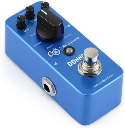 Picture of Donner Echo Square Delay Pedal - Digital 7-Modes Delay for Electric Guitar, Multi-Delay including Digital, Analog, Tape, Mod, Sweep, Lofi, Reverse - True Bypass