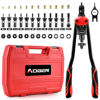 Picture of AOBEN 16" Rivet Nut Tool, Professional Hand Rivet Nut Setter Kit with 12 Interchangeable Metric & SAE Mandrels, 145Pcs Rivnuts and Rugged Carrying Case