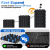 Picture of FONESO Acoustic Panels, High Density Soundproof Foam Panels for Walls, Sound Absorbing Panels, Acoustic Foam Panels Fire Resistant for Studio Recording (Black, 2"x12"x12" 12Pack)
