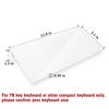 Picture of KOTEMON Mini Computer Keyboard Stand-11.8'' x 5.1''-Small Computer Keyboard Tray Acrylic Keyboard Holder for 78 Keys Universal Compact Keyboard, with White Silicone Strip, White