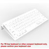 Picture of KOTEMON Mini Computer Keyboard Stand-11.8'' x 5.1''-Small Computer Keyboard Tray Acrylic Keyboard Holder for 78 Keys Universal Compact Keyboard, with White Silicone Strip, White