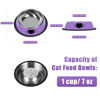 Picture of Serentive 3Pcs Cat Bowls, Non-Slip Stainless Steel, 7 Oz, Suitable for Indoor Pets, Removable Rubber Base, Lovely Color