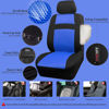 Picture of CAR PASS Car Seat Covers Front Seats Only, 3D Air Mesh Car Seat Cover with 5mm Composite Sponge Inside,Airbag Compatible Universal Fit SUV,Vans,sedans, Trucks, Automotive Interior Covers(Black Blue