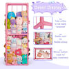 Picture of Trycooling Stuffed Animal Storage Zoo Stuffed Animal Holder Space Save Vertical Stuffed Animals Storage PVC with Elastic Band and Net for Playroom Bedroom Nursery (Pink 1)