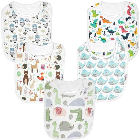 Picture of KiddyStar Baby Bibs for Boys & Girls - Organic Cotton Bibs, Bandana Bibs, Drool Bibs, Teething Bibs, Toddler Bibs - Gift
