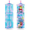 Picture of Basumee Stuffed Animals Net or Hammock 2 Pcs Stuffed Animals Storage Toy Net Hammock for Stuffed Animals Organizer Mesh Hammock Kids Girls Room Decor, Blue Teal, 3 Tiers