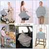 Picture of Nursing Carseat Canopy Breastfeeding Cover - Multi-use Stretchy Car Seat Covers for Babies, Baby Shower Gifts (Grey Arrows)