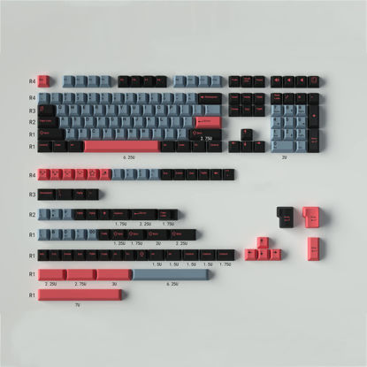 Picture of 8008 Keycaps 172 Keys Cherry Profile Doubleshot Keycap Set Fit for 60% 65% 95% Cherry Mx Switches ISO ANSI Layout Mechanical Keyboard