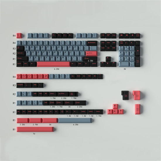 Picture of 8008 Keycaps 172 Keys Cherry Profile Doubleshot Keycap Set Fit for 60% 65% 95% Cherry Mx Switches ISO ANSI Layout Mechanical Keyboard