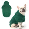 Picture of KOOLTAIL Basic Dog Hoodie - Soft & Warm Dog Hoodie Sweater with Leash Hole and Pocket, Dog Winter Coat, Cold Weather Clothes Sweatshirt for Small Medium Large Dogs Puppy Cat Boys Girls Deep Green M
