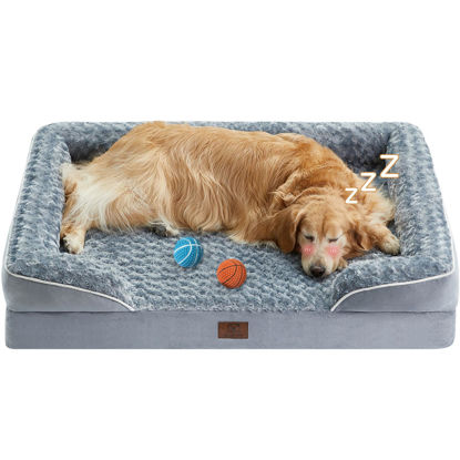 Picture of WNPETHOME Orthopedic Dog Bed for Extra Large Dogs - XL Waterproof Dog Bed, Bolster Dog Sofa Be Waterproof Dog Couch for Pet Sleeping, Pet Bed for Large Dogs