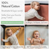 Picture of Travel Crib Fitted Sheets for Baby Bjorn, Guava Lotus Travel Crib and 24 x 42 Inch Travel Light Playard Mattress - Snuggly Soft 100% Jersey Cotton - Beige + Rusty Brown - 2 Pack