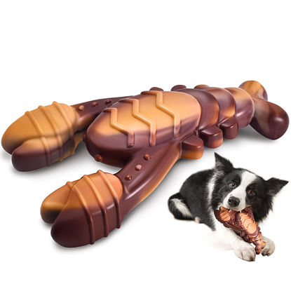 Picture of PETSTA Indestructible Dog Toys for Aggressive Chewers, Extreme Tough Dog Toys for Large Dogs, Real Beef Flavored, Dog Bone for Medium/Large Dogs Breed