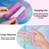 Picture of Basumee Stuffed Animals Net or Hammock 2 Pcs Stuffed Animals Storage Toy Net Hammock for Stuffed Animals Organizer Mesh Hammock Kids Girls Room Decor, Blue Teal, 4 Tiers