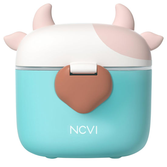 Picture of NCVI Baby Formula Dispenser On The Go, Formula Container to Go, Formula Holder for Travel, Outdoor Picnic with Baby Infant, Portable Container for Milk Powder, Snacks, Candy, Fruits (Green)